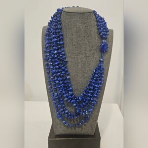 Multi-strand Lapis Necklace Sajen